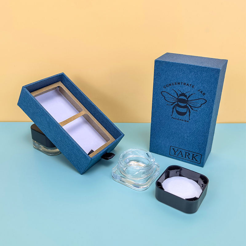 Caja rígida de cierre magnético para envase de concentrado Dab Jar Packaging