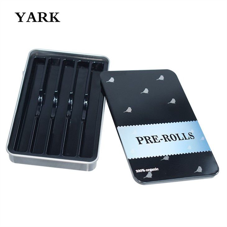 Caja de caja de lata con portaobjetos de cigarrillos
