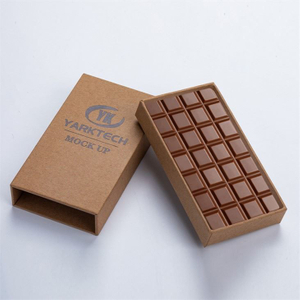 Embalaje de barras de chocolate Caja Kraft