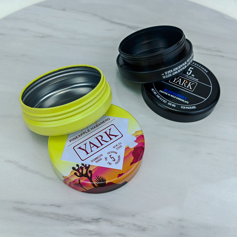 Lata a prueba de niños Candy Gummy Mint